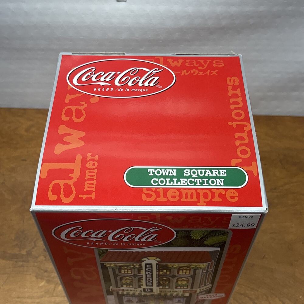 Coca Cola Town Square Building Christmas Village - Eckerd Drug New - Picture 2 of 5